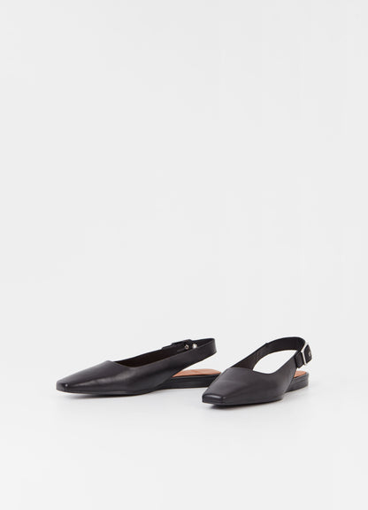 Vagabond - Black Wioleta slingback flat shoe