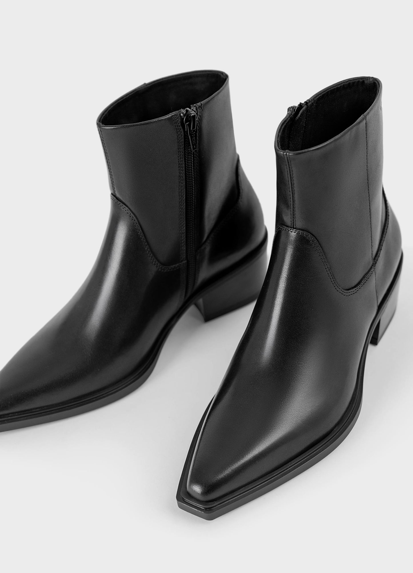 Kelsey black leather ankle boots