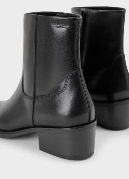 Kelsey black leather ankle boots