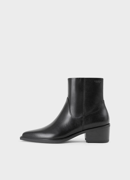 Kelsey black leather ankle boots