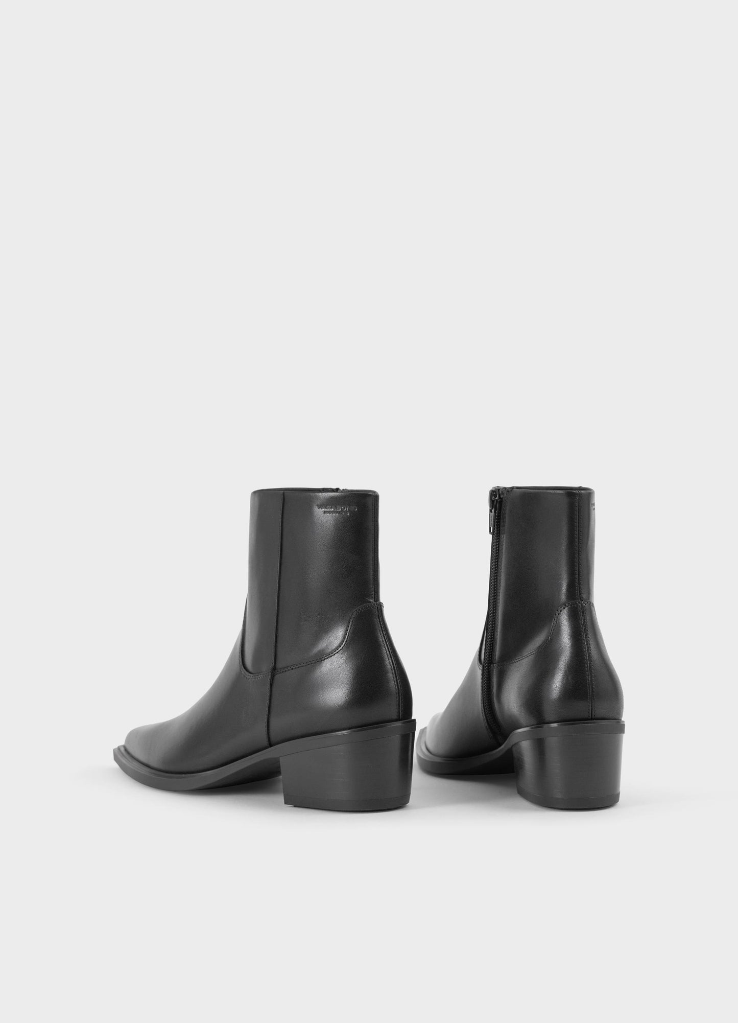 Kelsey black leather ankle boots