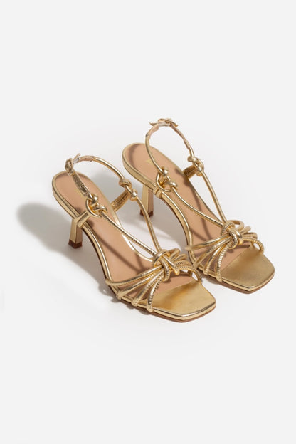 Golden SANTA heeled sandal