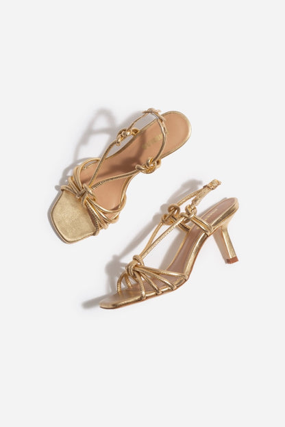 Golden SANTA heeled sandal