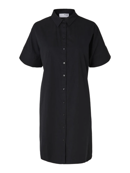 Black shirt dress