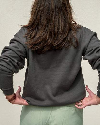 Unisex gray sweatshirt with logo